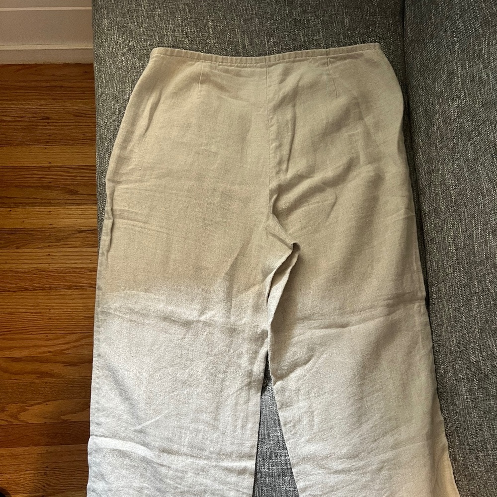 Eileen Fisher wide leg linen pants - Picture 4 of 5